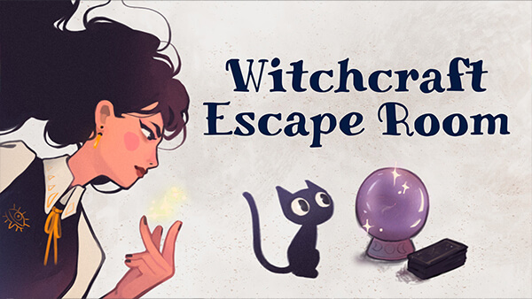 Witchcraft escape room | Genially templates